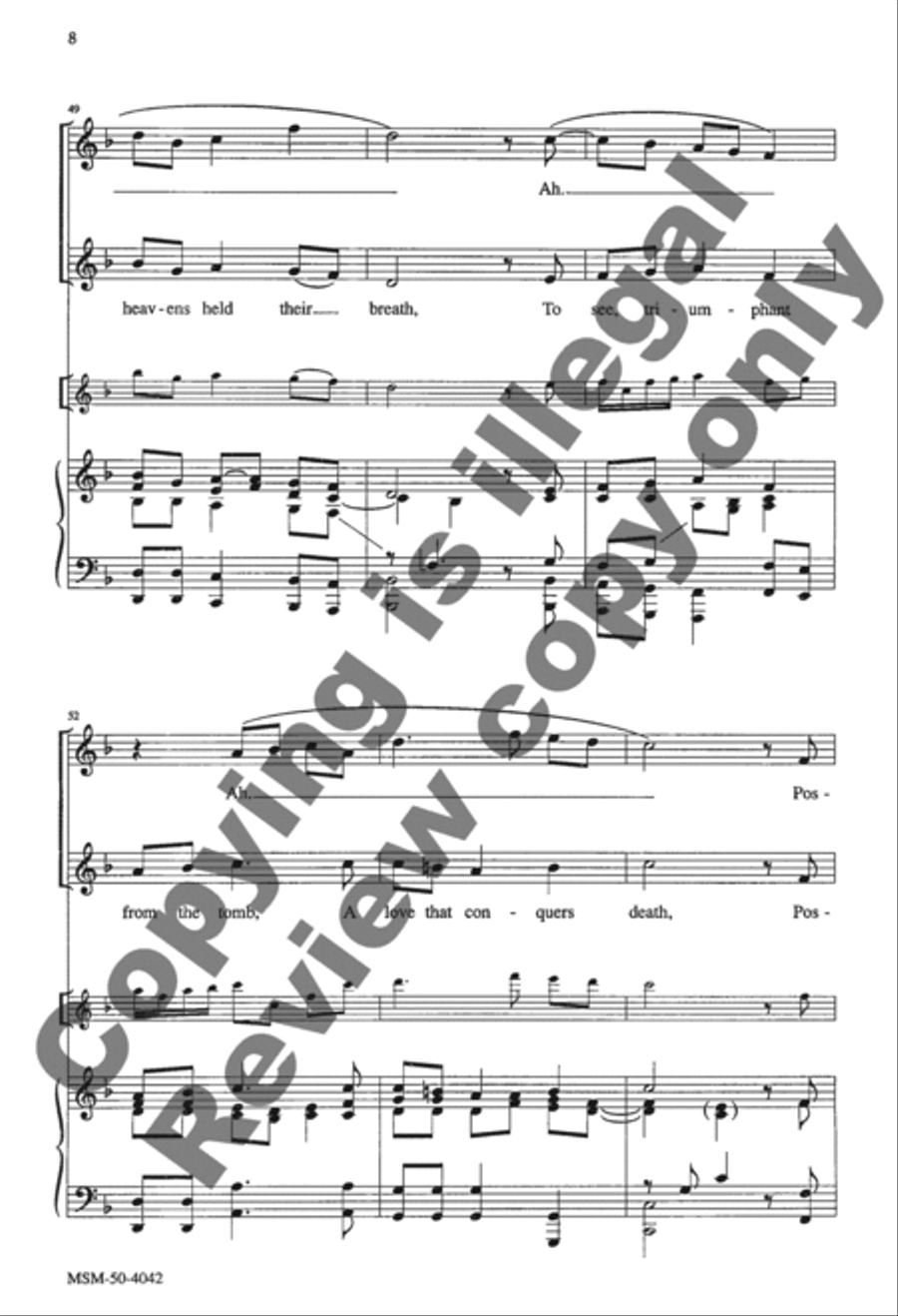 The Love of Christ, Who Died for Me (Choral Score) image number null