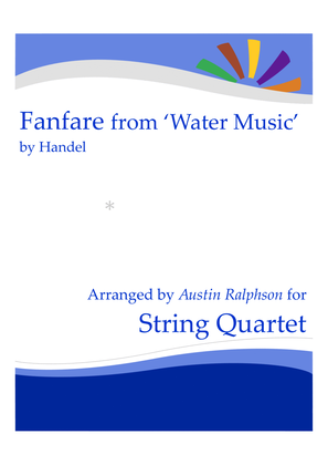 Book cover for Fanfare from "Water Music" - string quartet