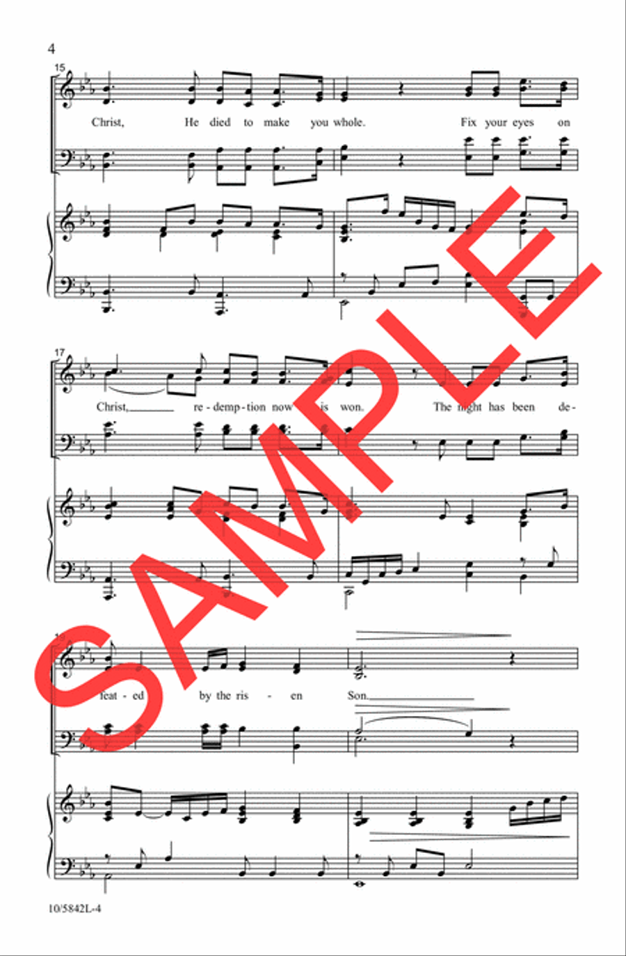 Fix Your Eyes On Christ Fix Your Eyes On Christ 4-Part scores gallery preview page 4