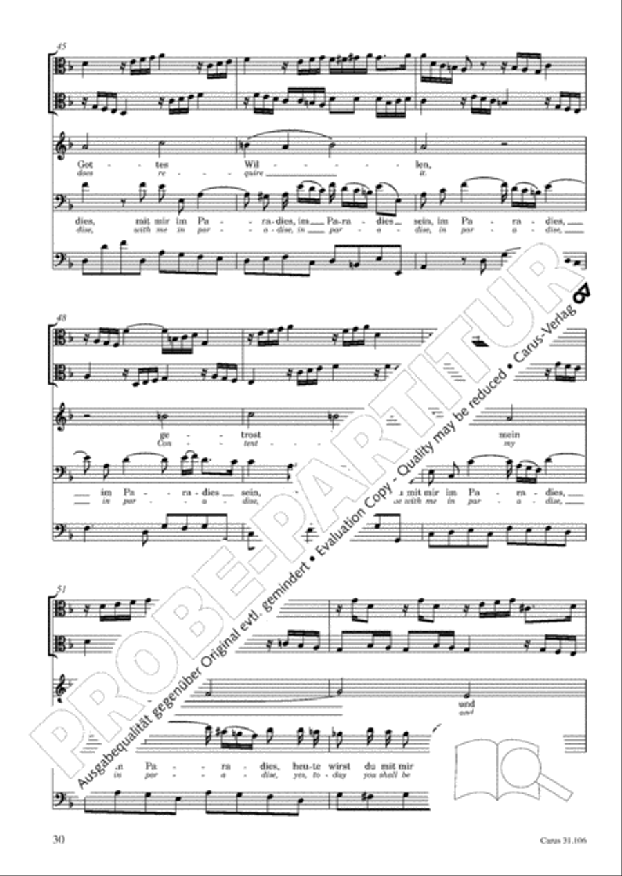 God's own time is the time appointed (Gottes Zeit ist die allerbeste Zeit) 4-Part scores gallery preview page 31