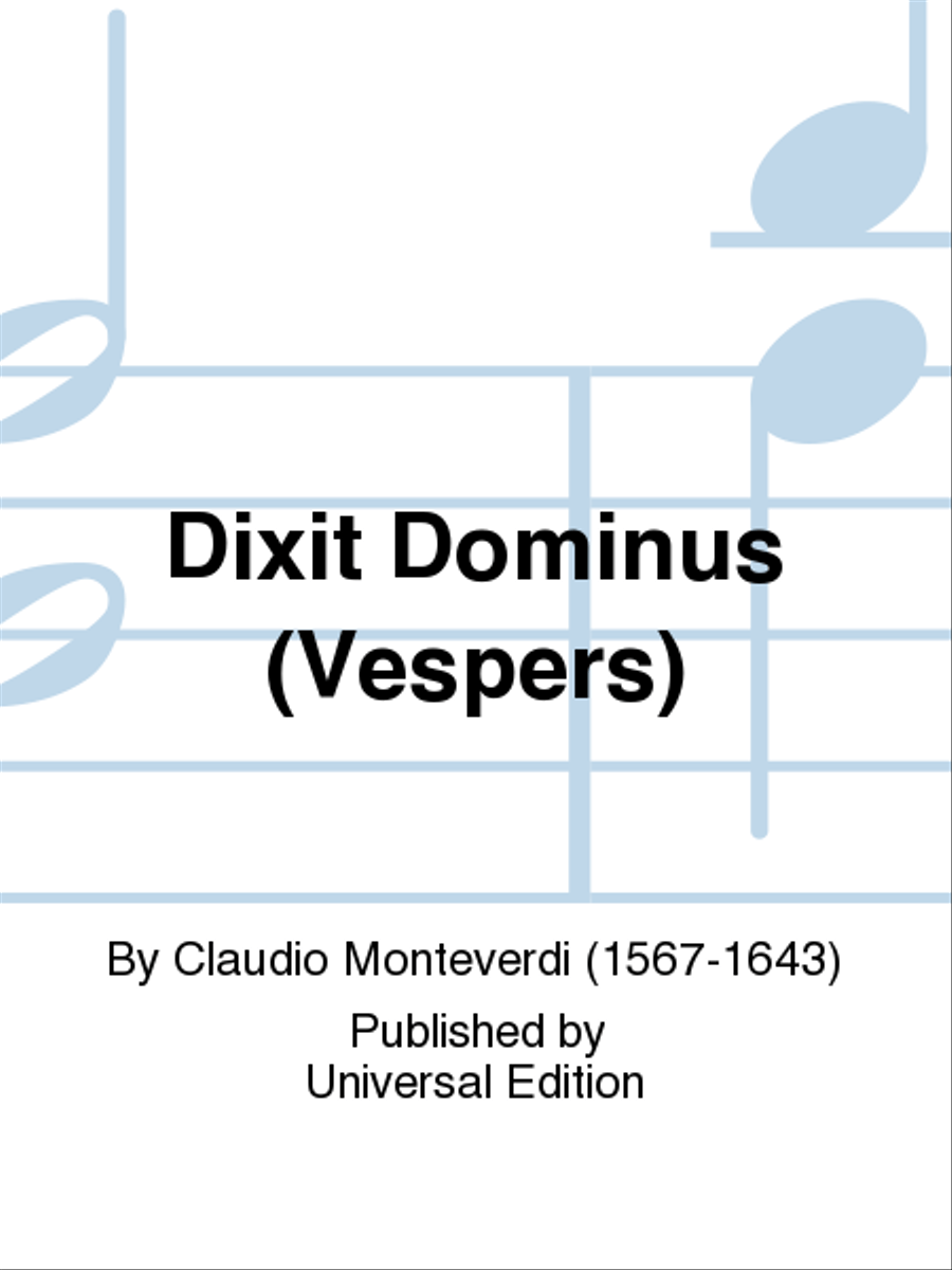 Dixit Dominus (Vespers) Dixit Dominus (Vespers) School and Community scores gallery preview page 1