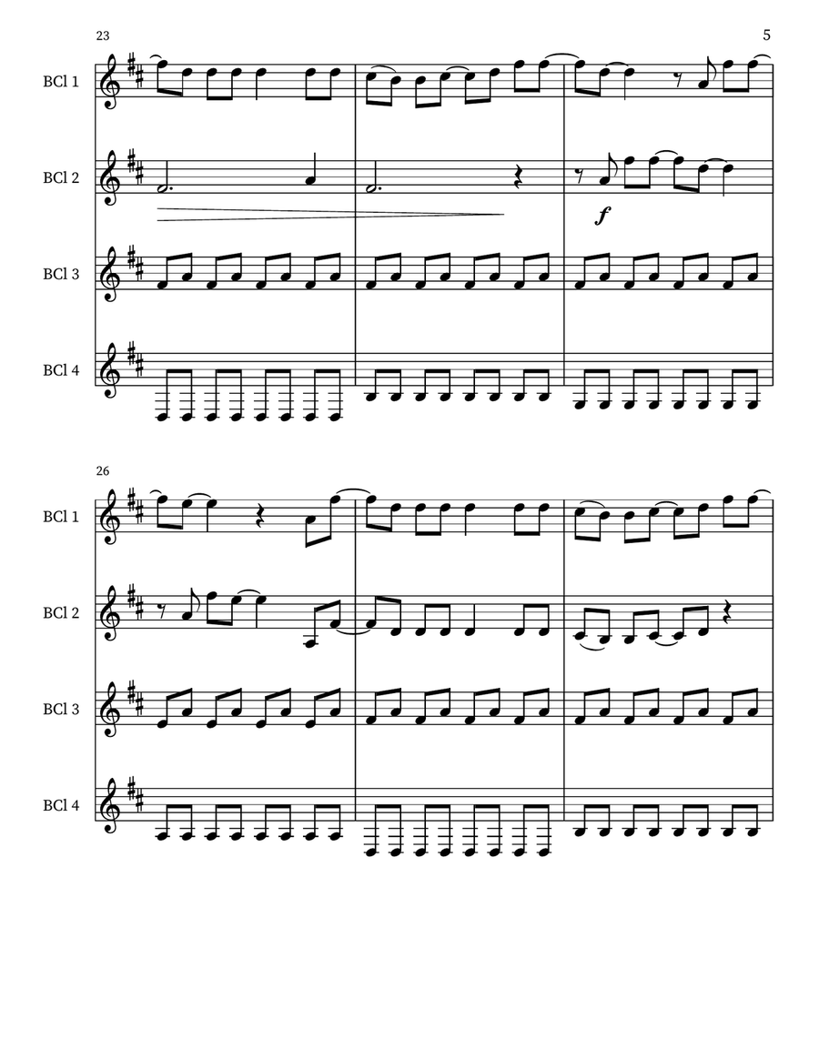 Good Luck, Babe! Good Luck, Babe! Clarinet Quartet scores gallery preview page 5