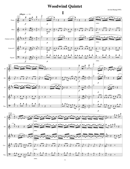 Wood Wind Quintet - (1995) image number null