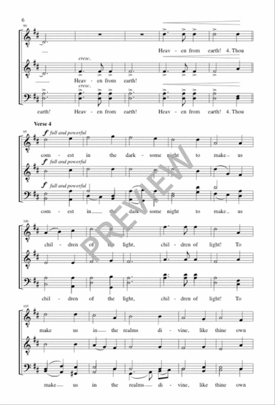 All Praise to Thee, Eternal Lord TTBB scores gallery preview page 6