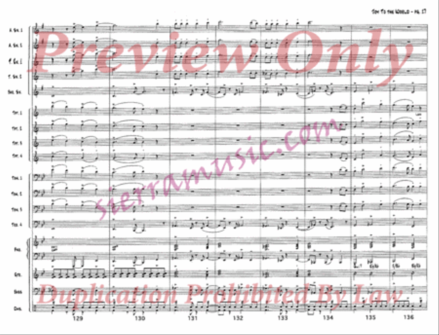 Joy to the World Jazz Ensemble scores gallery preview page 18