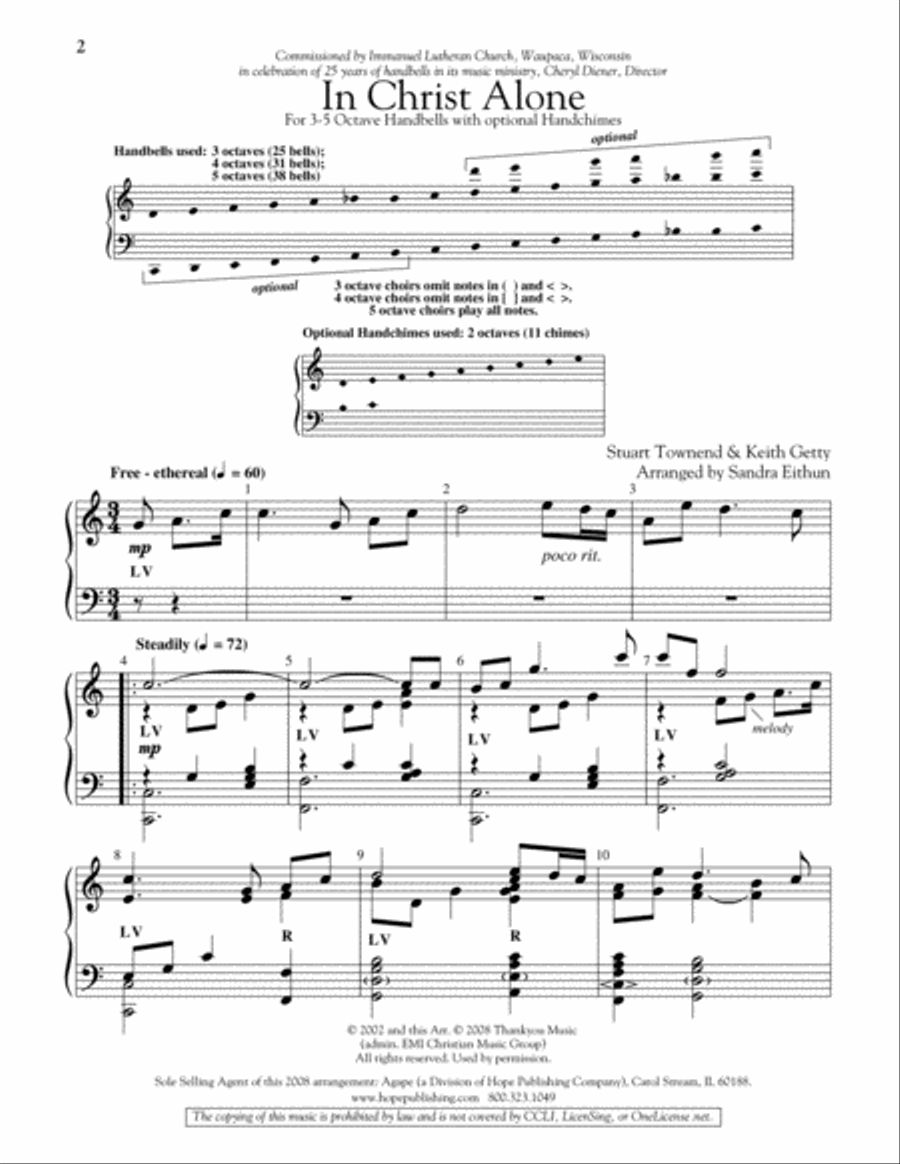 In Christ Alone In Christ Alone 5-Octaves scores gallery preview page 2