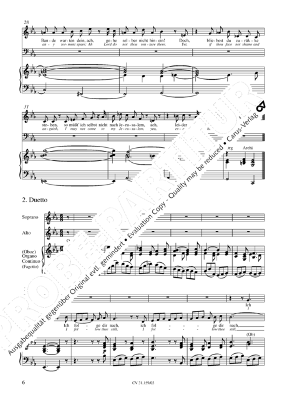 Come ye, our way is up to Jerusalem (Sehet, wir gehn hinauf gen Jerusalem) 4-Part scores gallery preview page 7