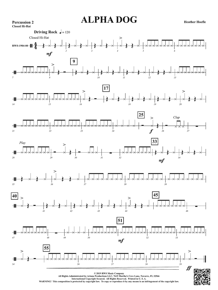 Alpha Dog: Percussion 2: Closed Hi-Hat
