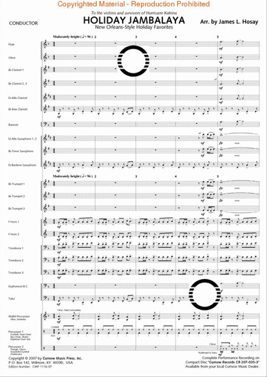 Holiday Jambalaya Concert Band scores gallery preview page 2
