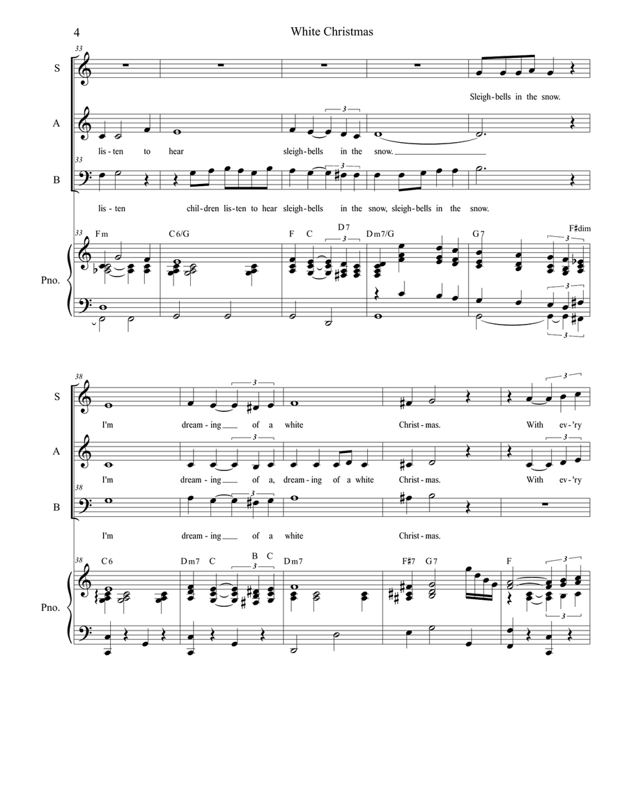 White Christmas 3-Part scores gallery preview page 4