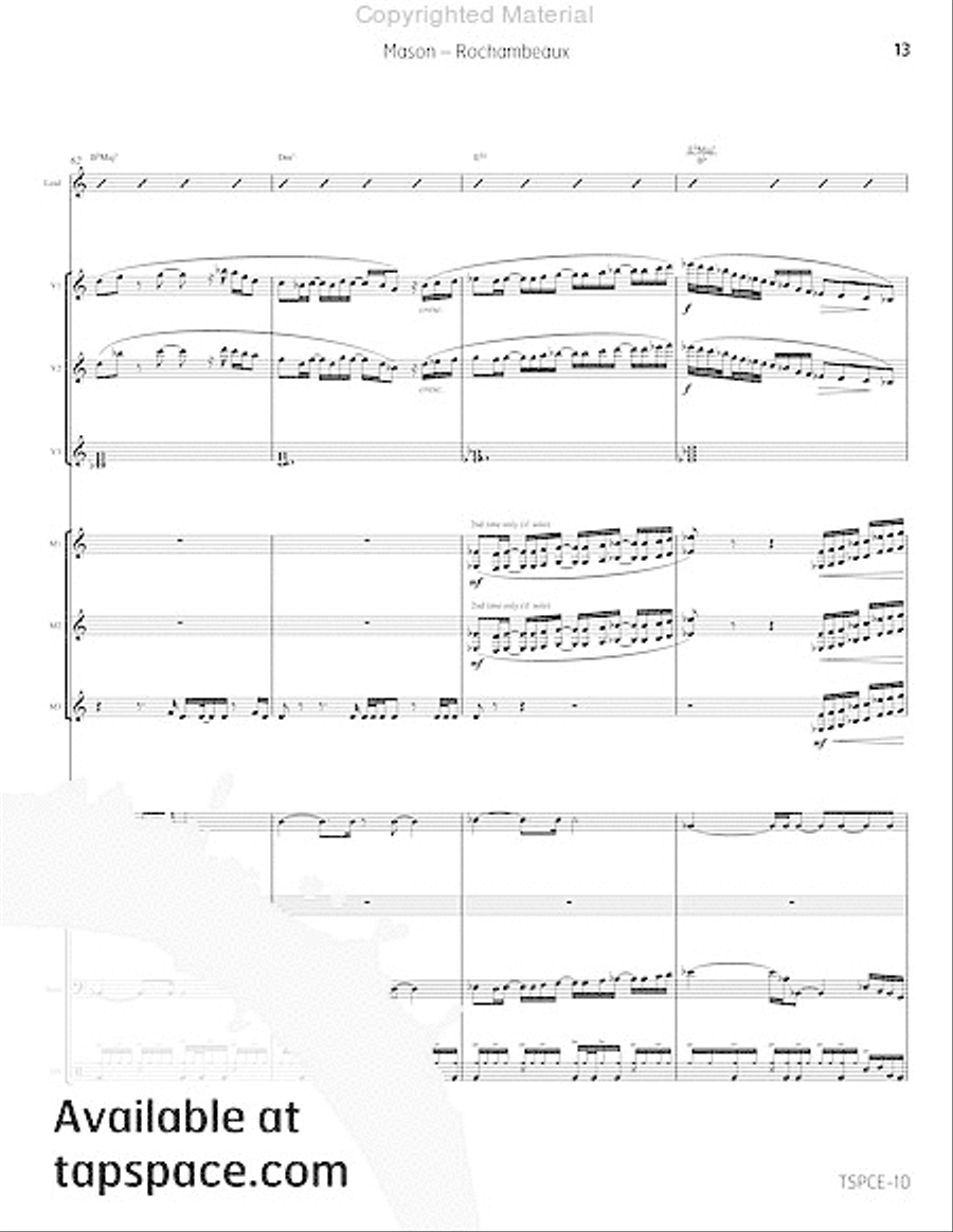 Rochambeaux Percussion Ensemble scores gallery preview page 18
