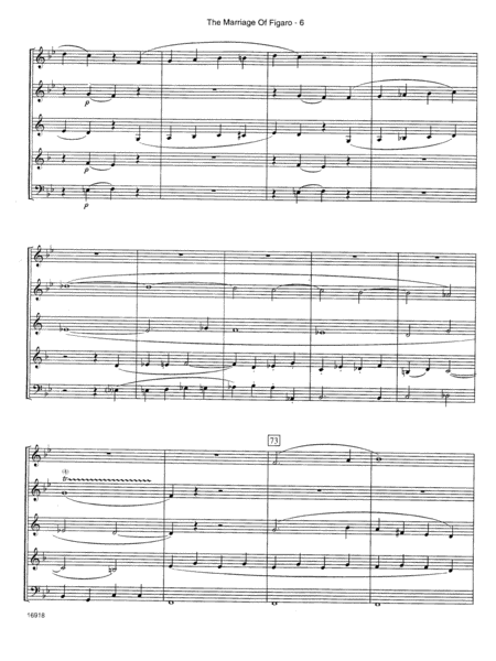The Marriage Of Figaro (Overture) - Full Score