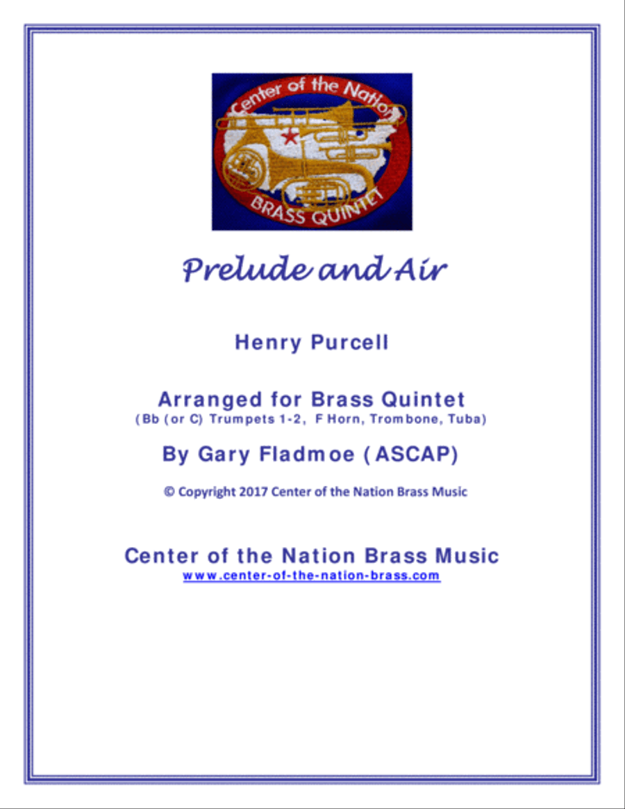 Prelude and Air Brass Ensemble scores gallery preview page 1