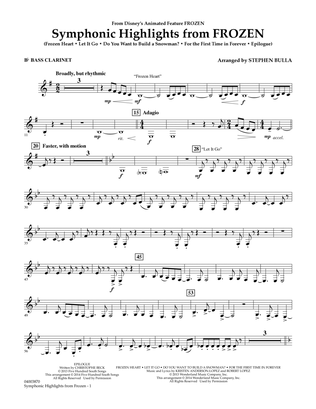 Symphonic Highlights from Frozen - Bb Bass Clarinet