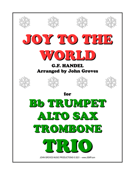 Joy To The World - Trumpet, Alto Sax, Trombone (Trio) image number null