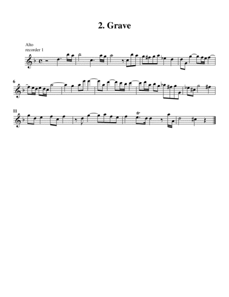 Trio sonata HWV 405 (arrangement for 3 recorders)