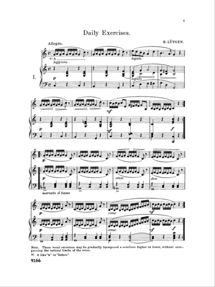 Vocalises: 20 Daily Exercises, Volume I