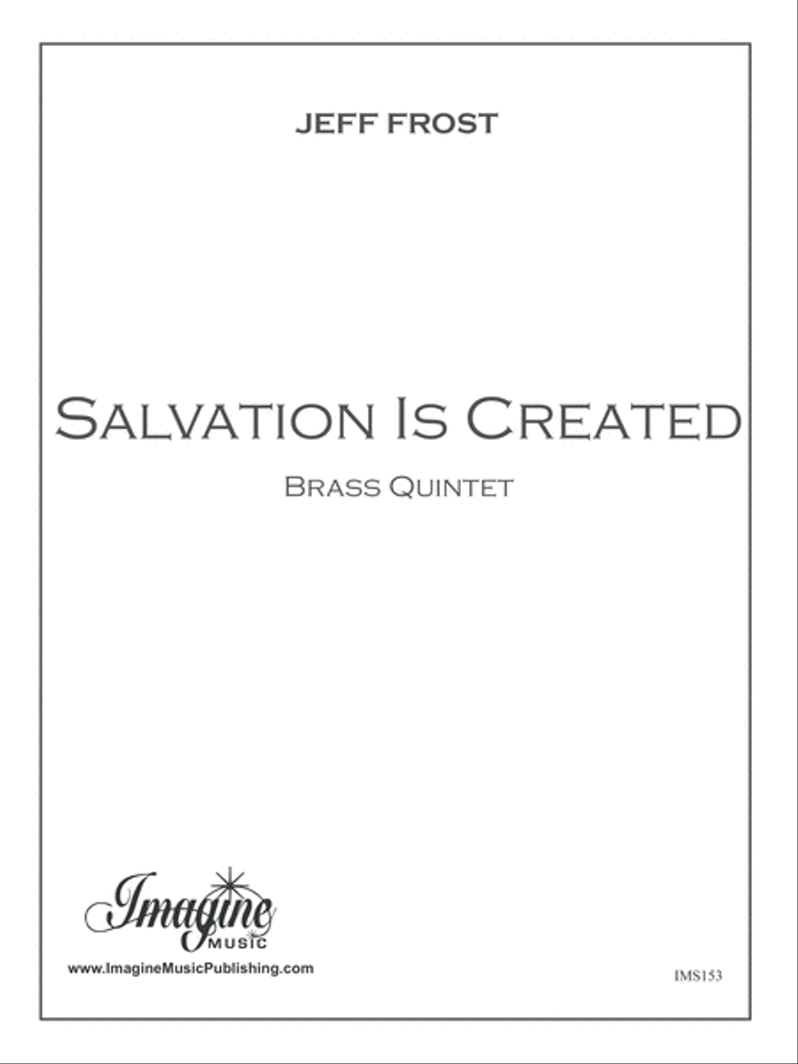 Salvation is Created Brass Quintet scores gallery preview page 1