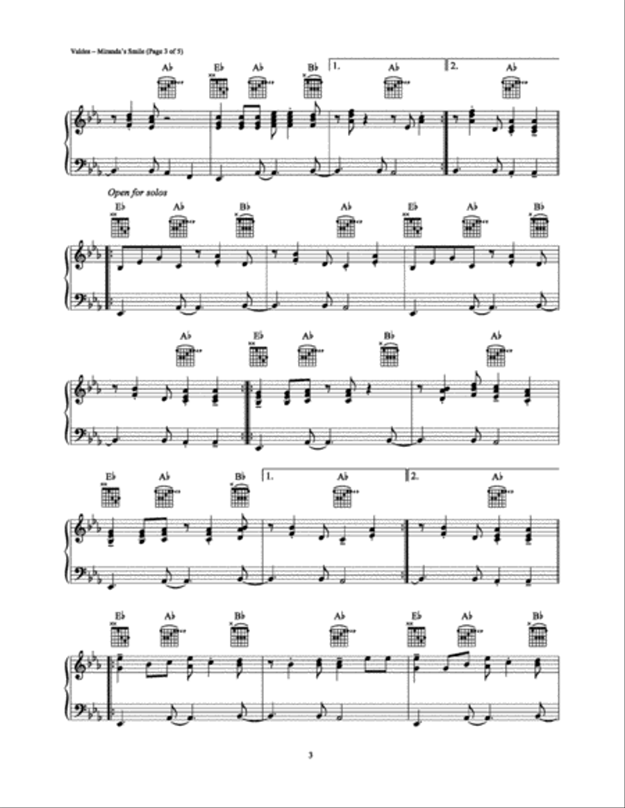 Miranda's Smile Miranda's Smile Piano Solo scores gallery preview page 3