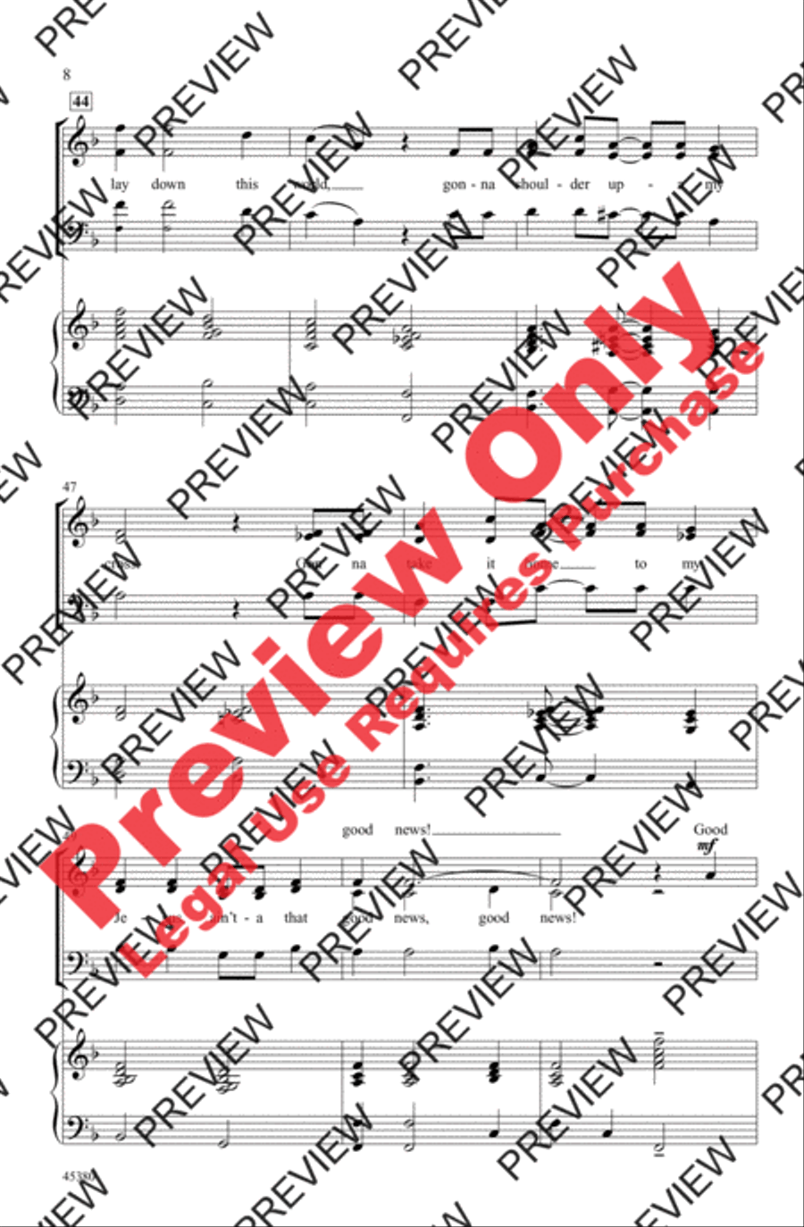 Ain't-a That Good, Good News! 3-Part scores gallery preview page 8