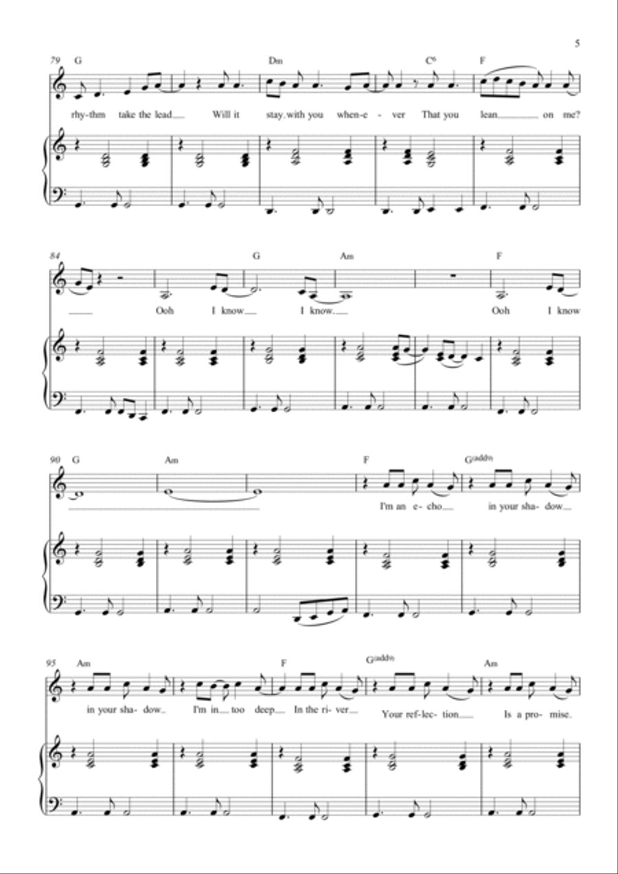 The River Piano, Vocal, Guitar scores gallery preview page 5