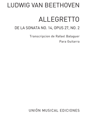 Allegretto De Sonata No.14 Op.27 No.2
