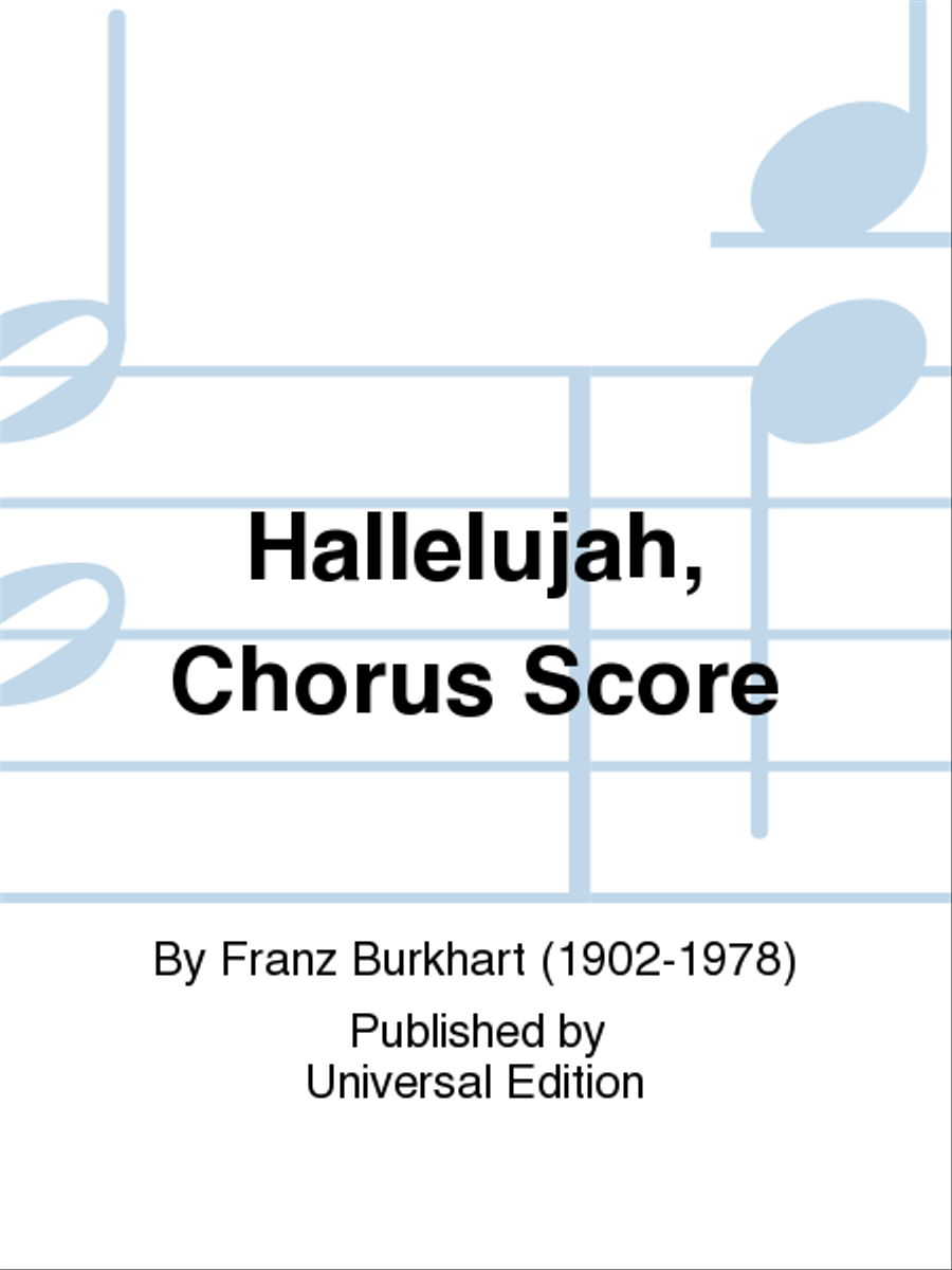 Hallelujah, Chorus Score