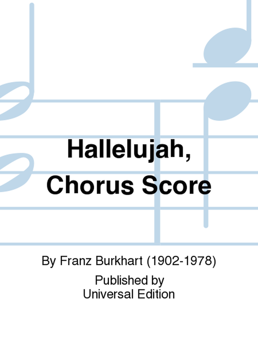 Hallelujah, Chorus Score