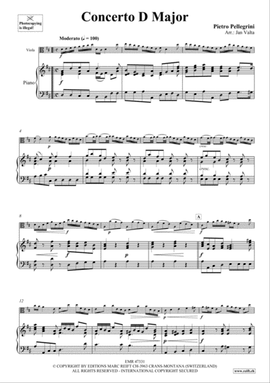 Concerto D Major Viola scores gallery preview page 5