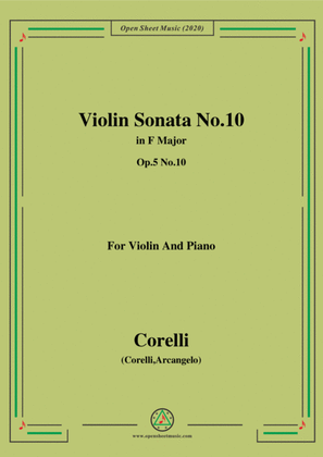 Corelli-Violin Sonata No.10 in F Major,Op.5 No.10,for Vioin&Piano