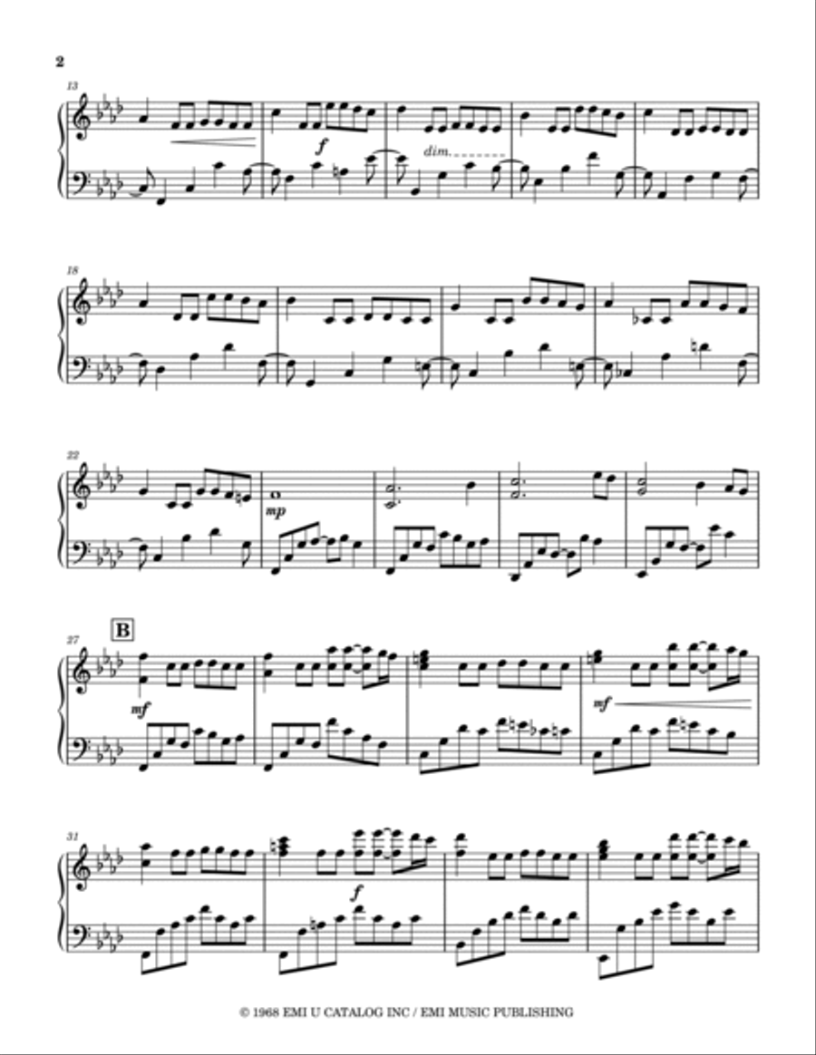 Windmills Of Your Mind Piano Solo scores gallery preview page 3