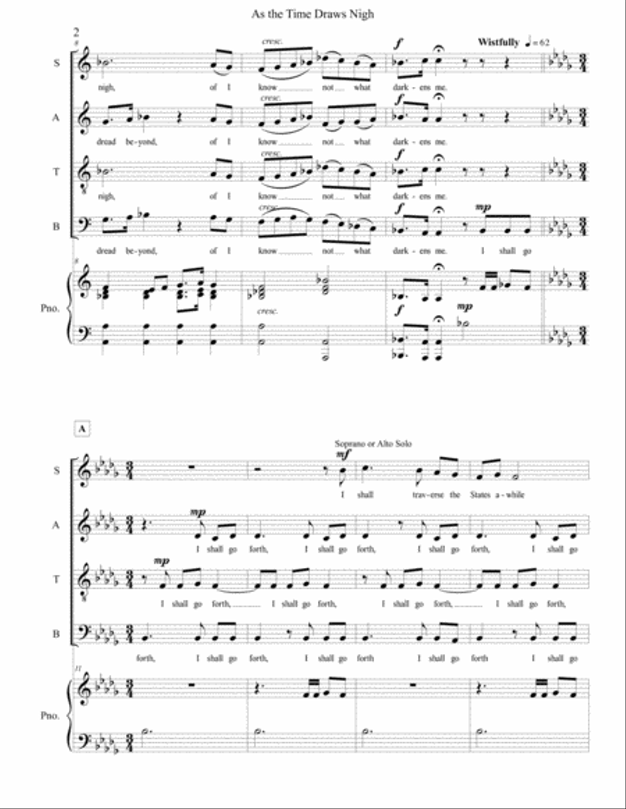 As the Time Draws Nigh (SATB and Piano) 4-Part scores gallery preview page 3