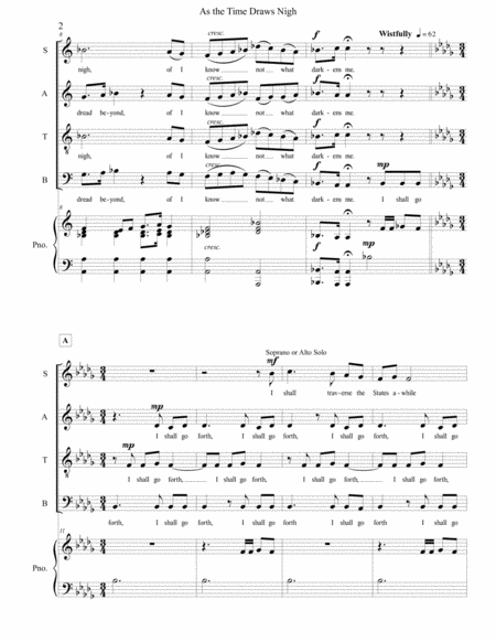 As the Time Draws Nigh (SATB and Piano) image number null
