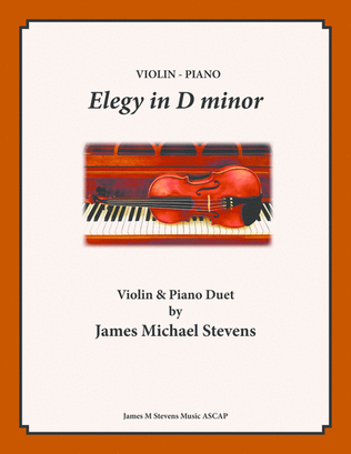 Book cover for Elegy in D minor - Violin and Piano