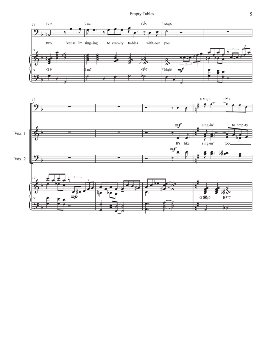 Empty Tables Choir scores gallery preview page 5