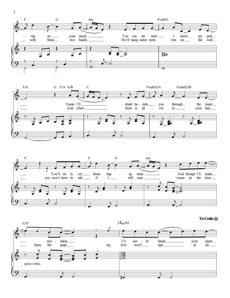 I Swear Piano, Vocal scores gallery preview page 2