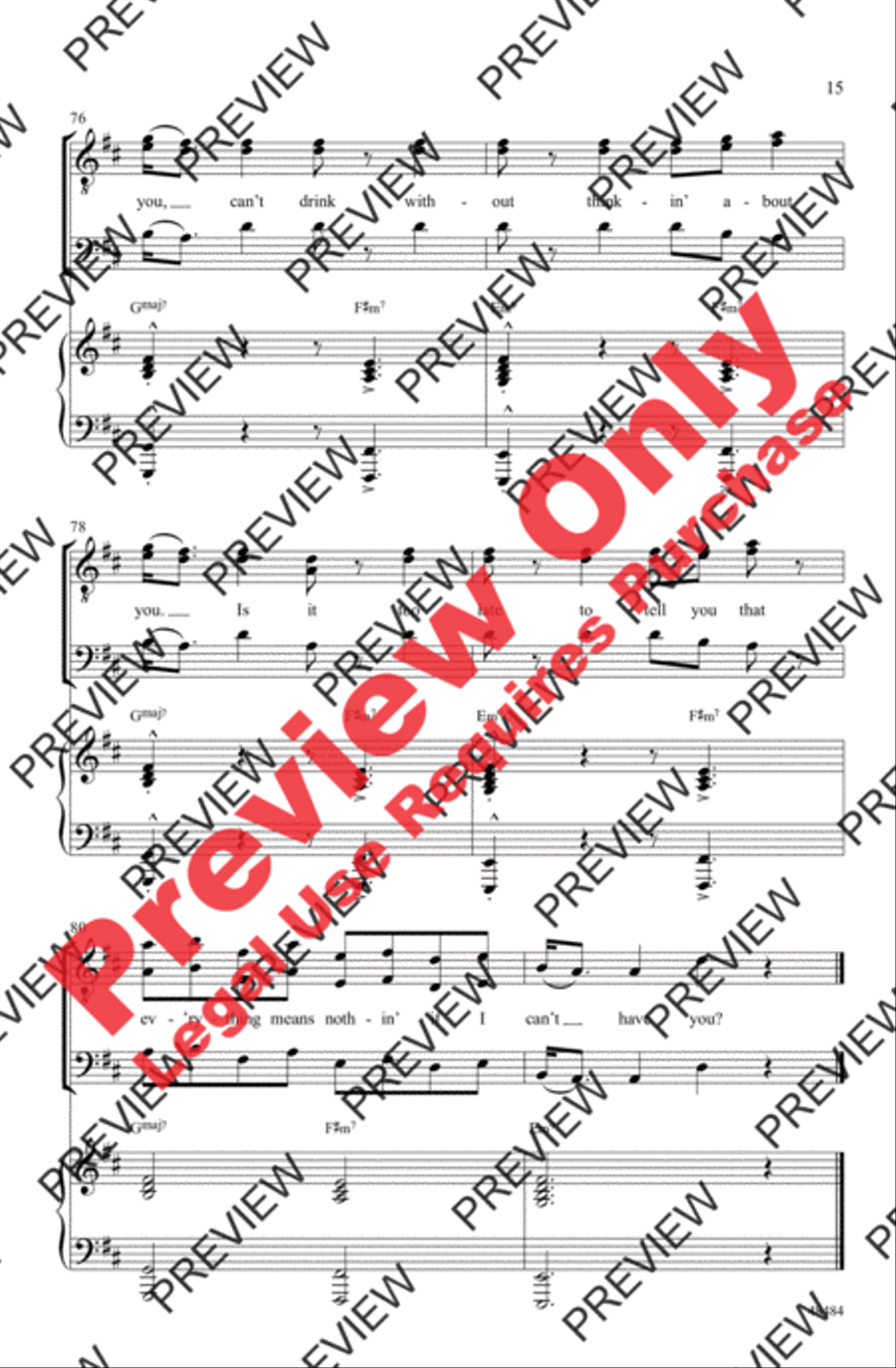 If I Can't Have You Men's Choir scores gallery preview page 15