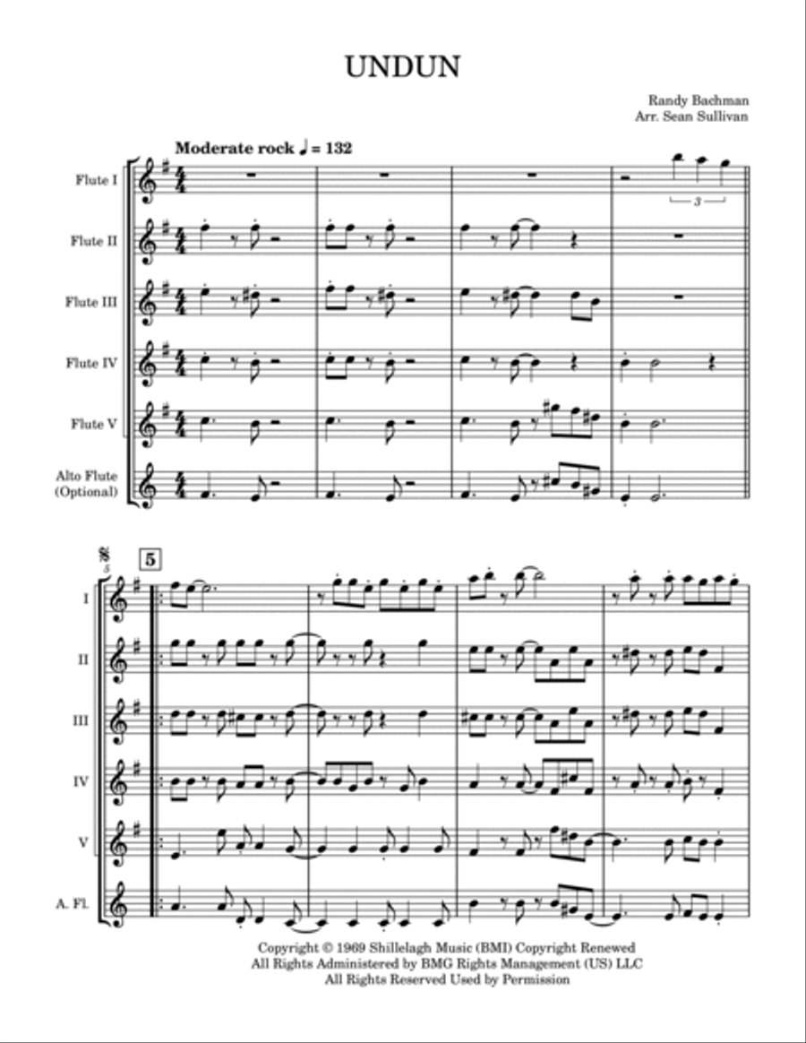 Undun Woodwind Quintet scores gallery preview page 2