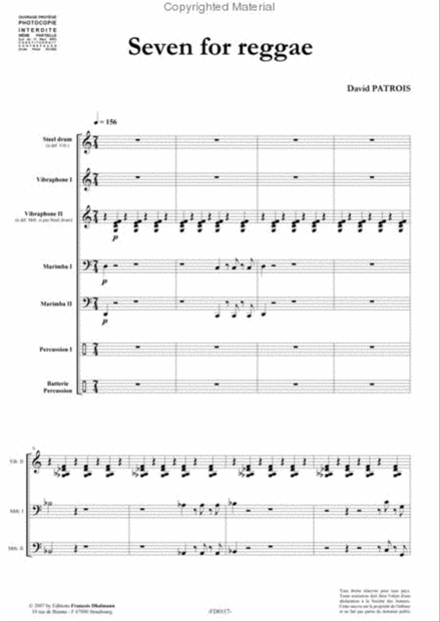 Seven for Reggae Chamber Music scores gallery preview page 2