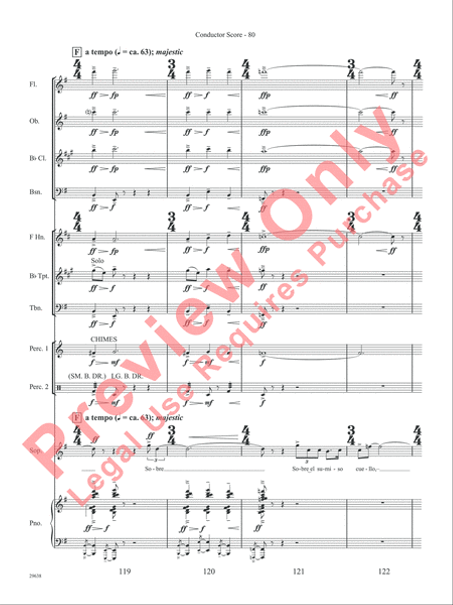 Three Spanish Songs (for Soprano and Wind Ensemble) Concert Band scores gallery preview page 85