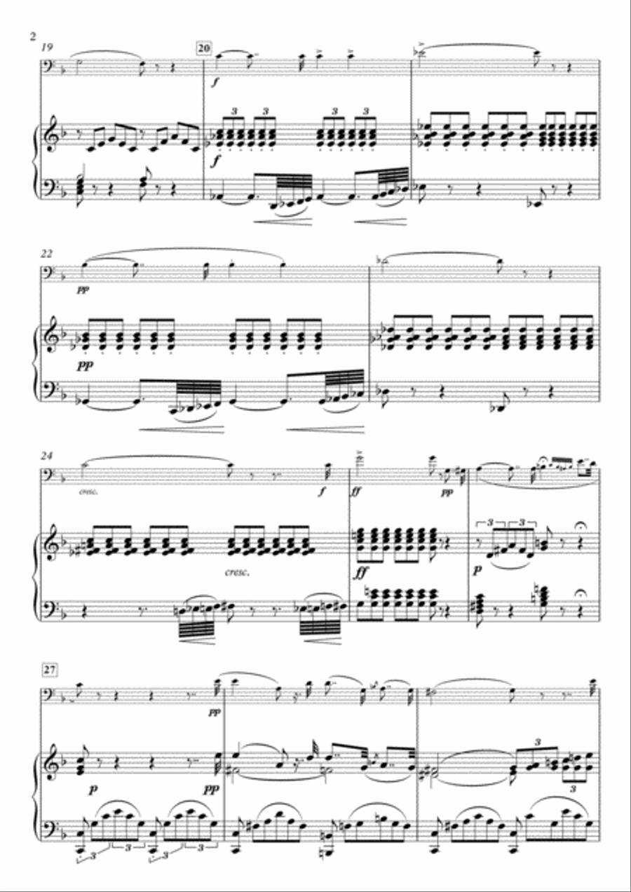 Salve Maria for Violoncello & Piano Piano scores gallery preview page 2