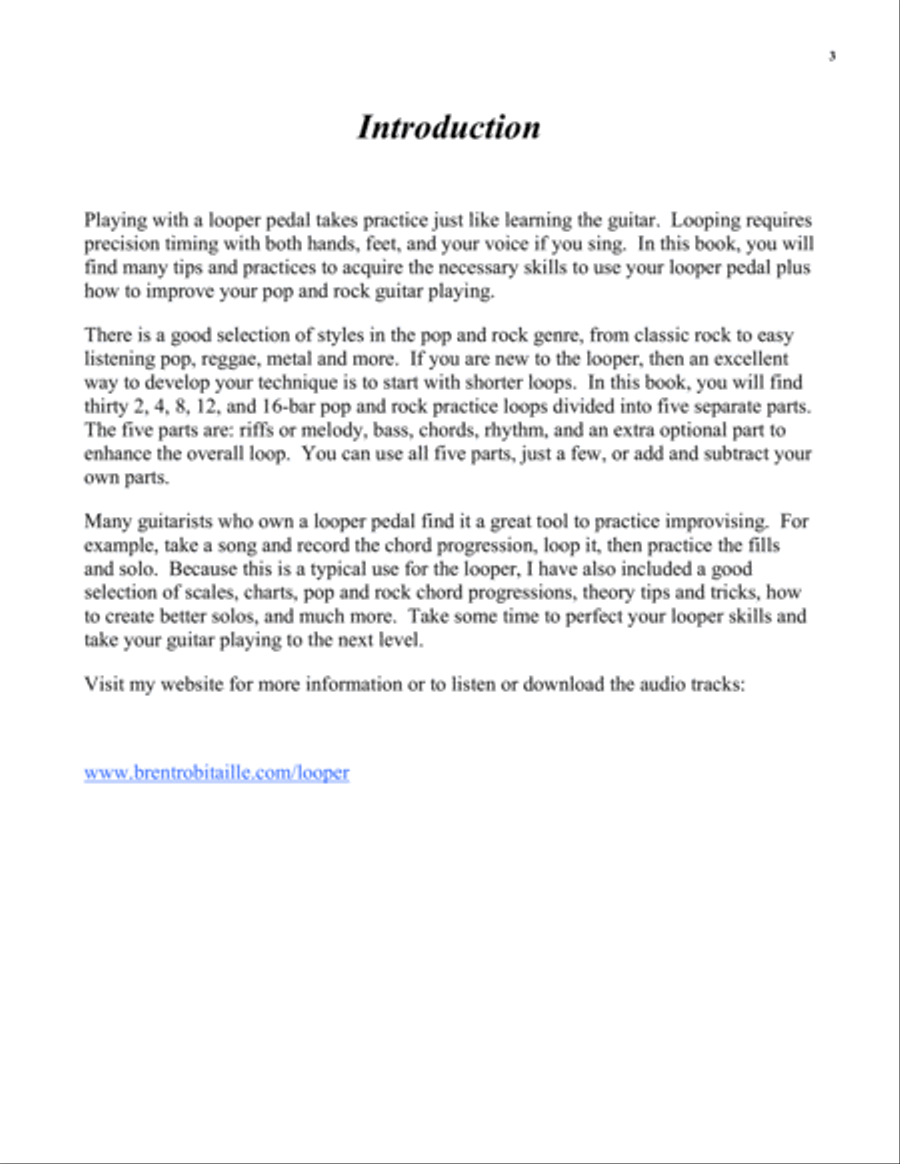 The Pop Rock Guitar Looper Pedal Book Electric Guitar scores gallery preview page 4