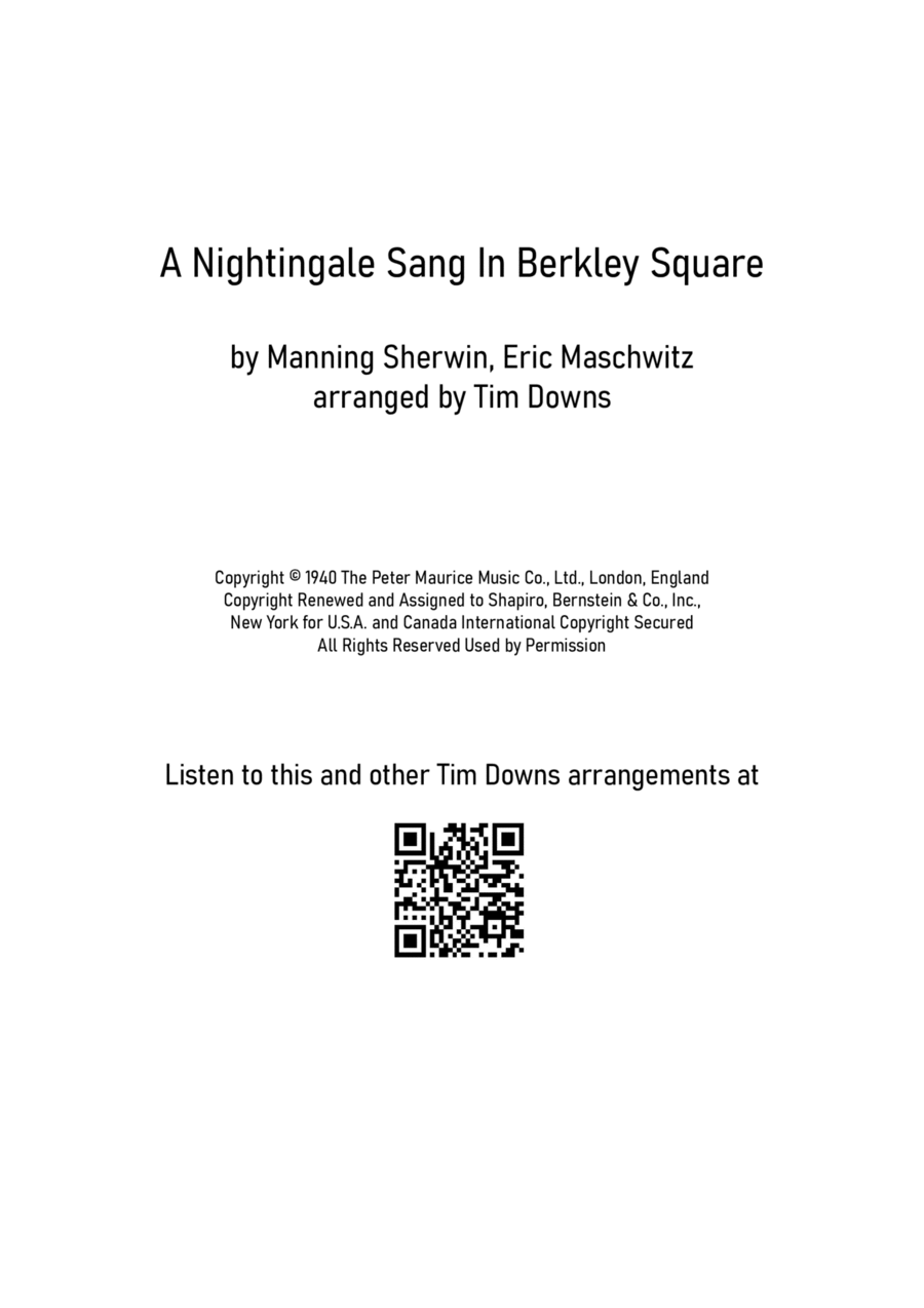 Book cover for A Nightingale Sang In Berkeley Square