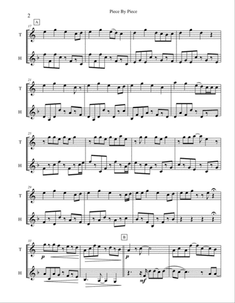 Piece By Piece Brass Duet scores gallery preview page 2