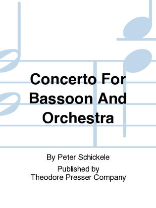 Concerto For Bassoon And Orchestra