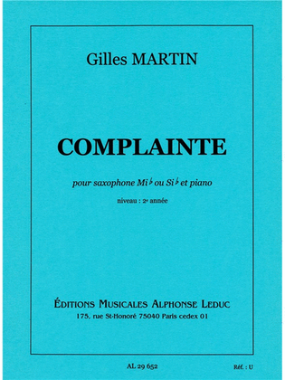 Complainte (saxophone-alto & Piano)