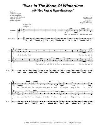 'Twas In The Moon Of Wintertime (with "God Rest Ye Merry Gentlemen") (Duet for Soprano & Alto Solo)