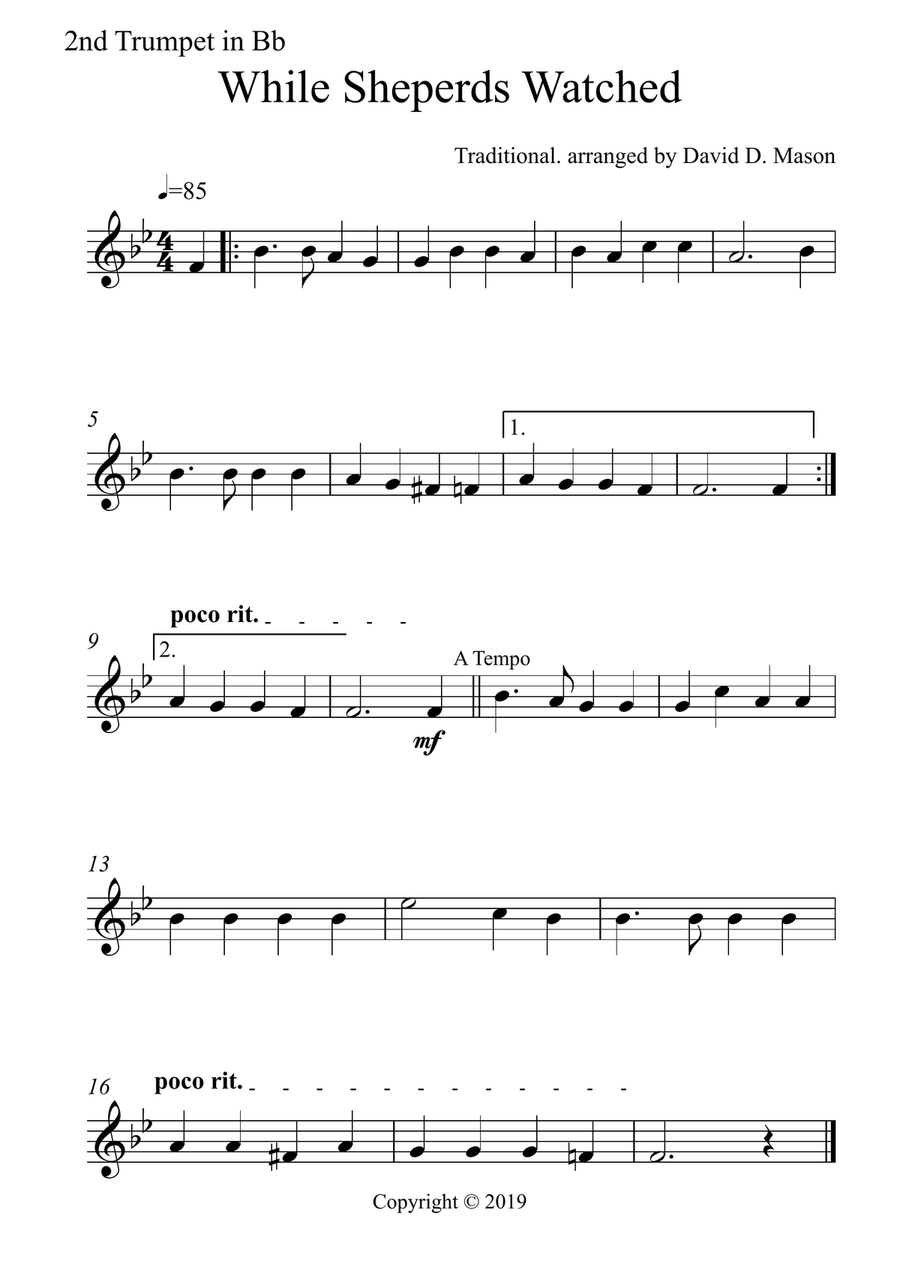 While Shepherds Watched Their Flocks by Night Small Ensemble scores gallery preview page 5