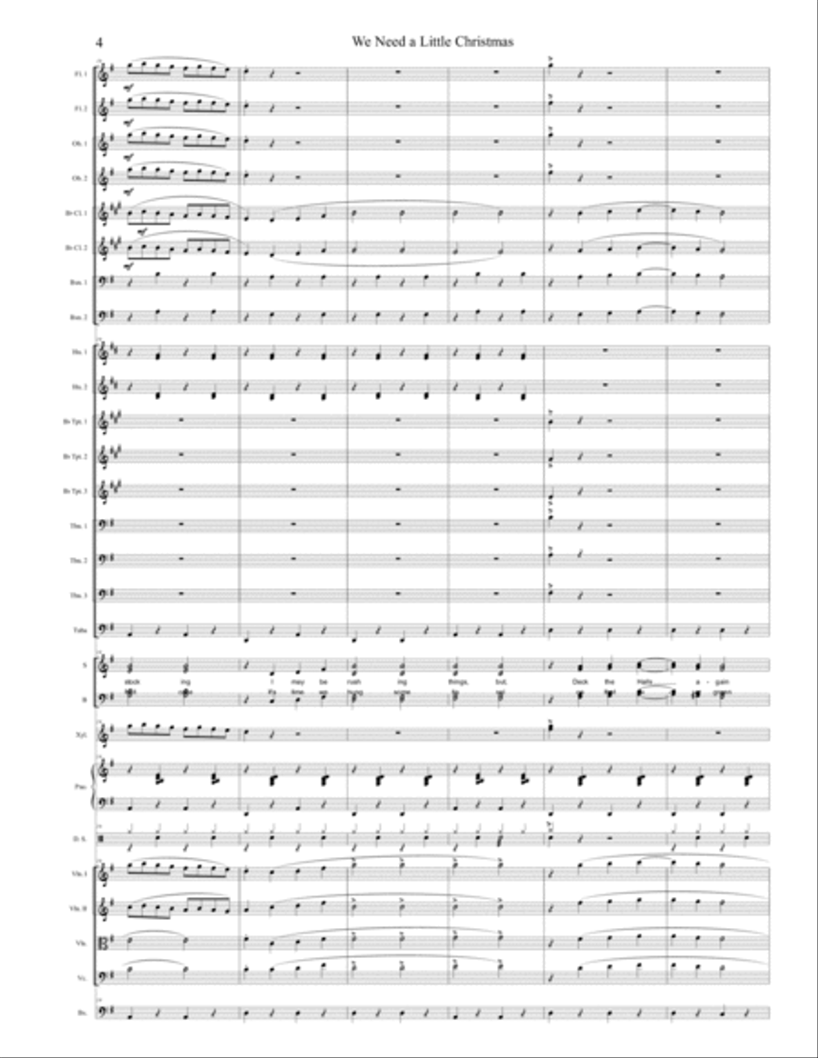 We Need A Little Christmas Full Orchestra scores gallery preview page 4