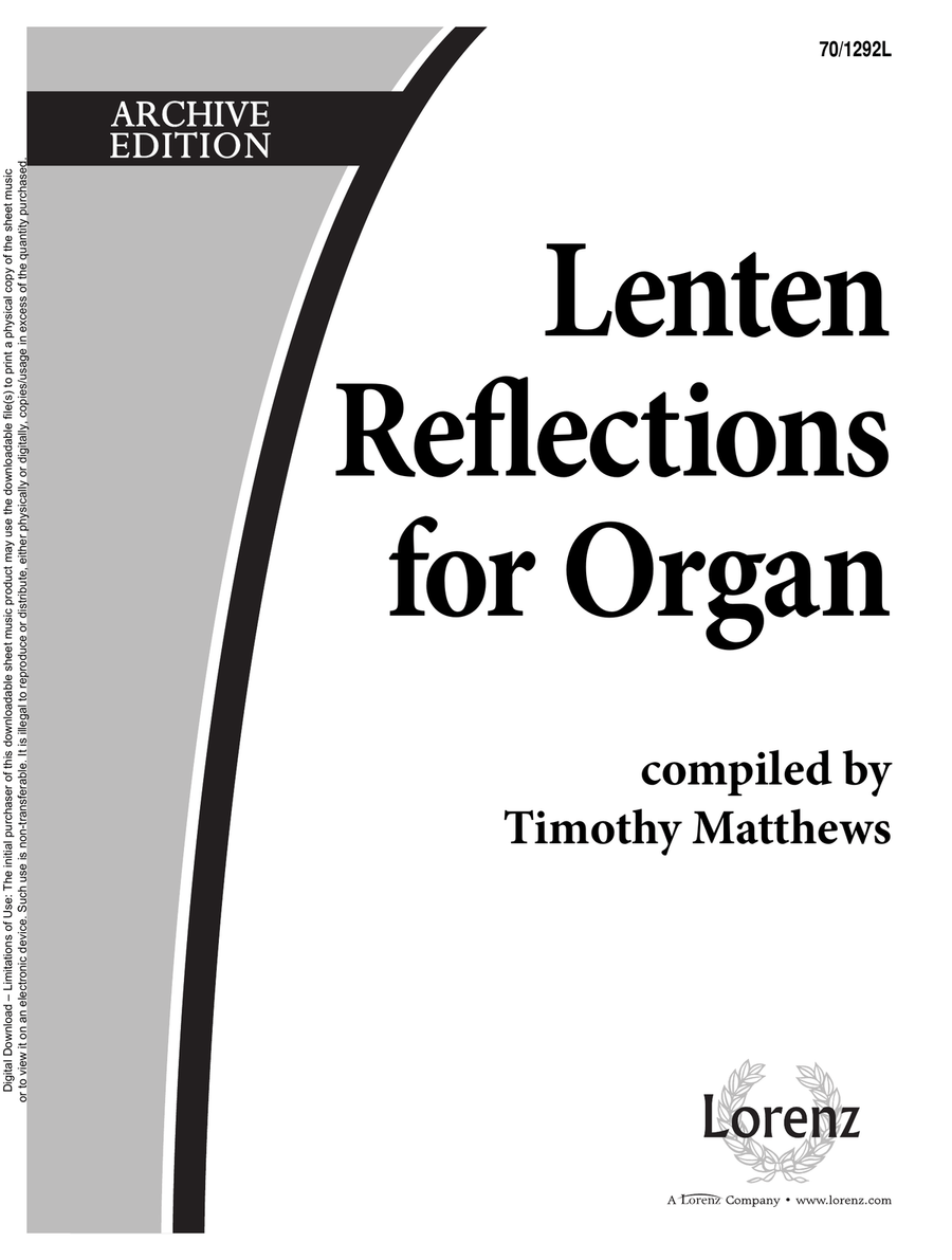 Lenten Reflections for Organ Organ Solo scores gallery preview page 1
